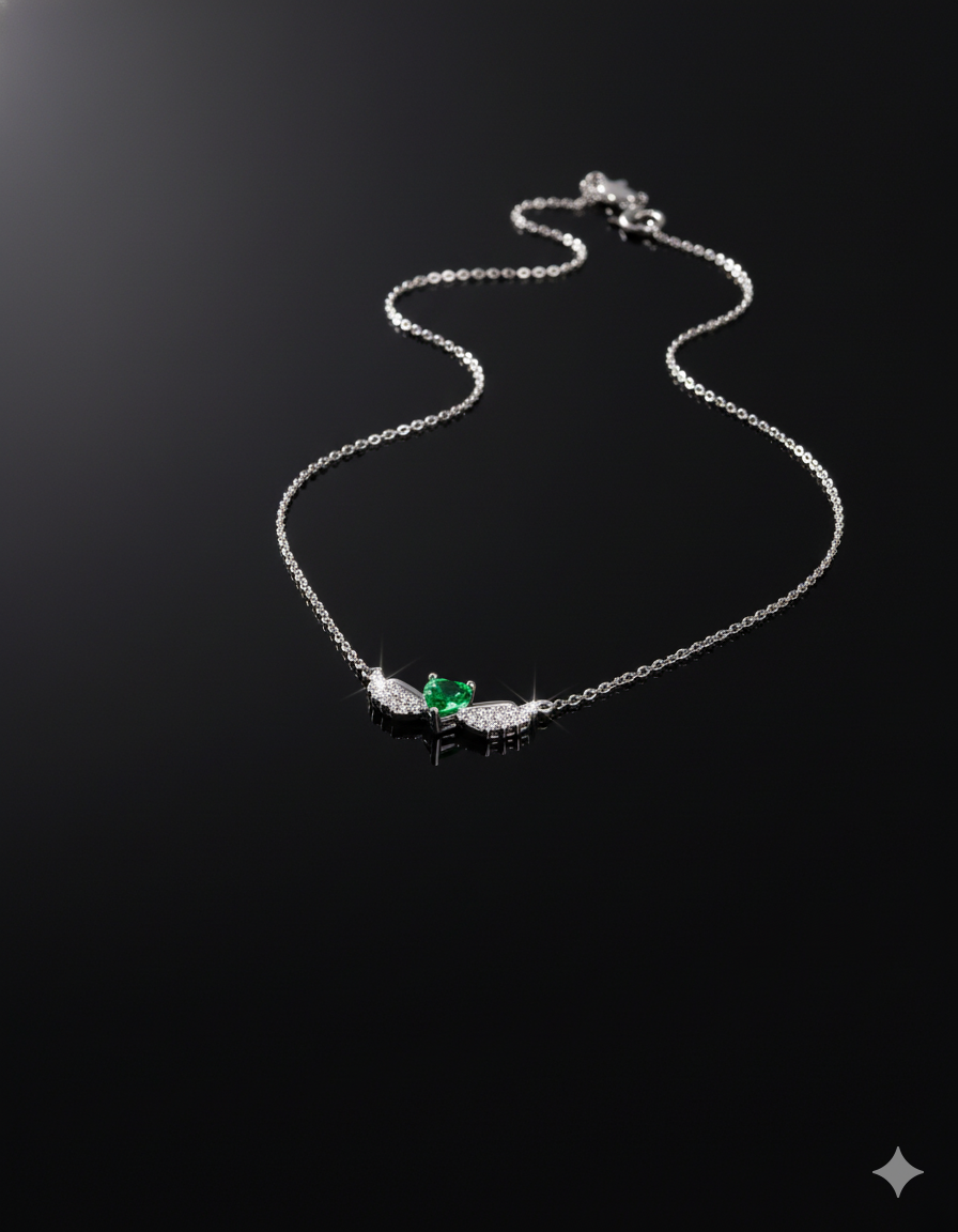 Collier Zeenah Ailes d’Émeraude