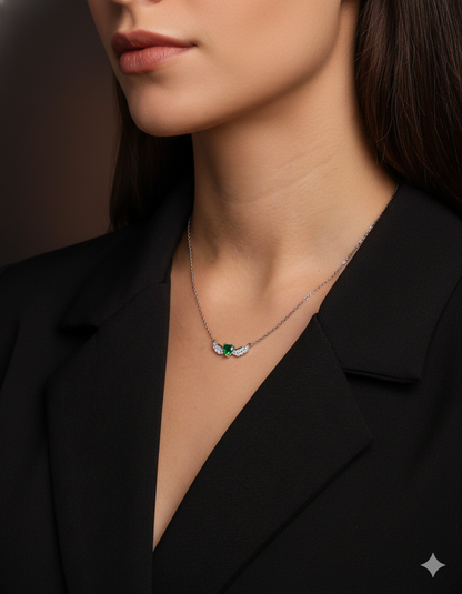 Collier Zeenah Ailes d’Émeraude