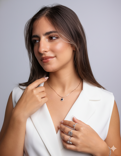 Collier zeenah – Pierre noire