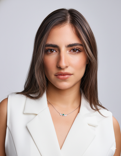 Collier Zeenah Ailes d’Émeraude