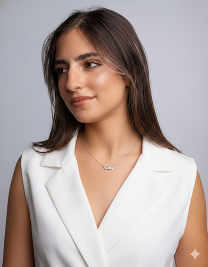 collier zeenah Papillon d’Argent – Ailes d’Éclat