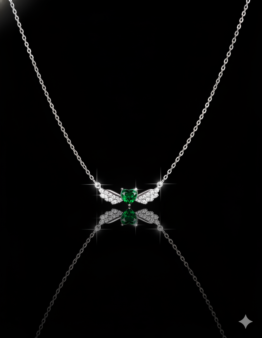 Collier Zeenah Ailes d’Émeraude