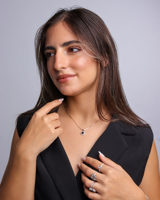 Collier zeenah – Pierre noire