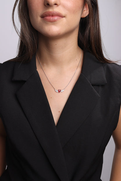 Collier Zeenah “Cœur Ailé d’Éternité”