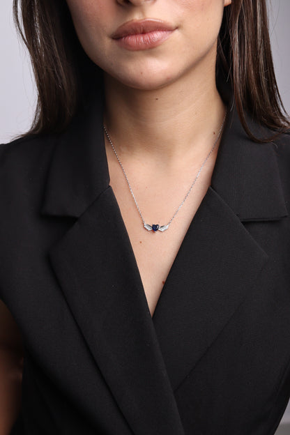 Collier Zeenah Cœur Azur Ailé
