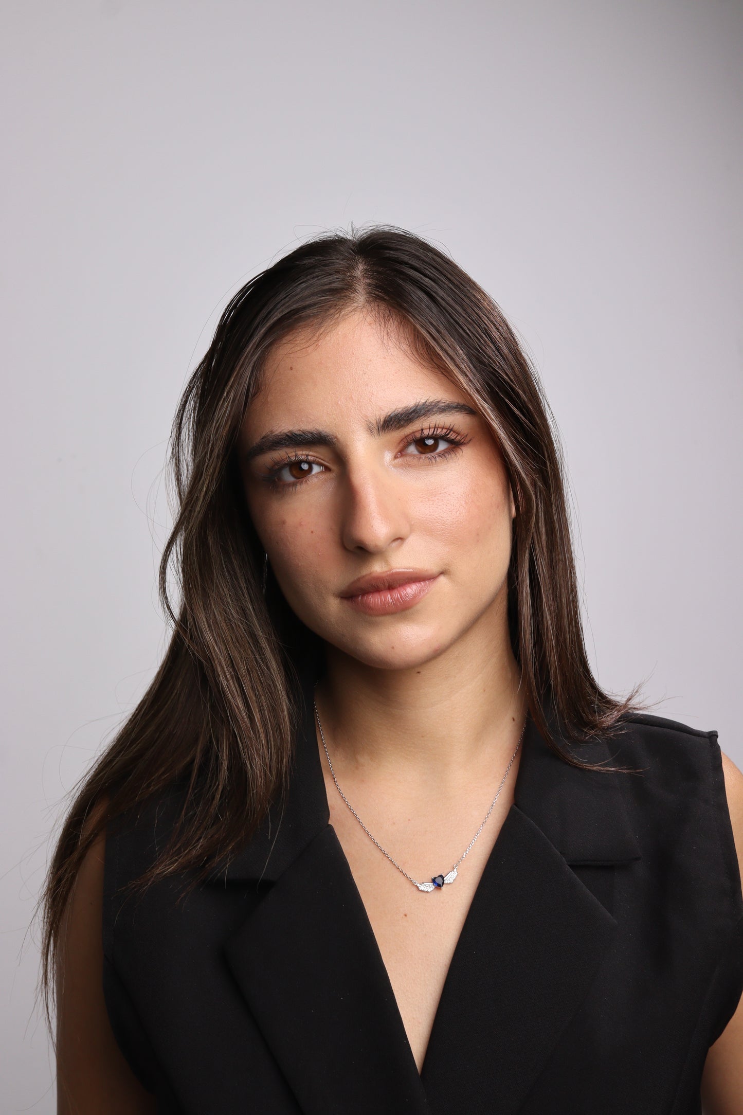 Collier Zeenah Cœur Azur Ailé