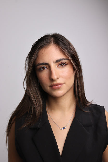 Collier Zeenah Cœur Azur Ailé