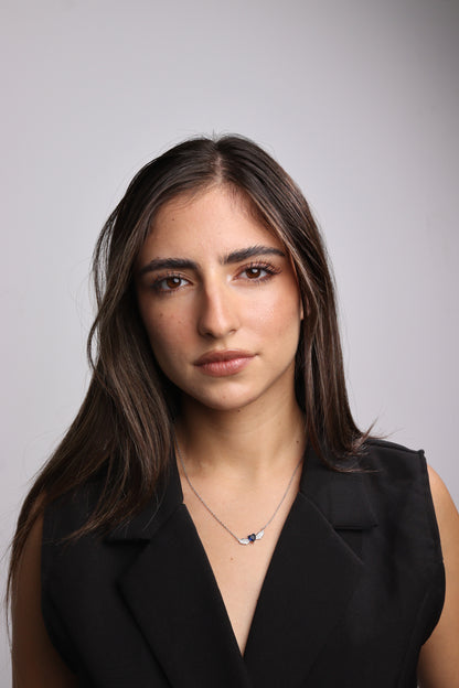 Collier Zeenah Cœur Azur Ailé
