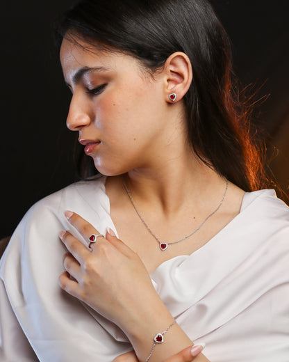 Ensemble Zeenah Cœur Rubis