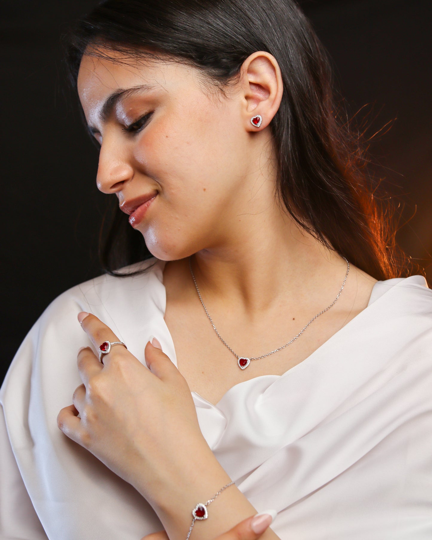 Ensemble Zeenah Cœur Rubis