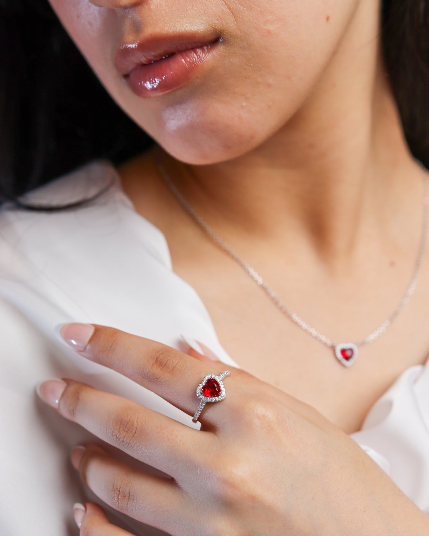 Ensemble Zeenah Cœur Rubis