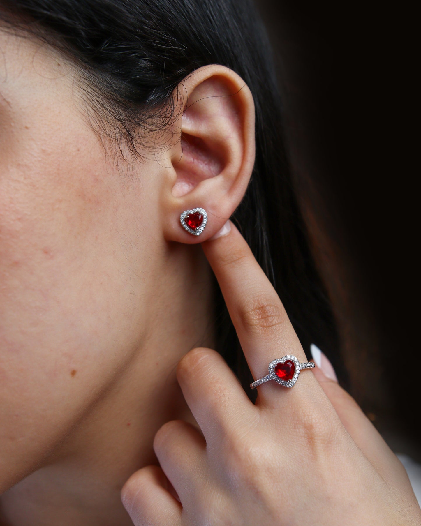 Ensemble Zeenah Cœur Rubis