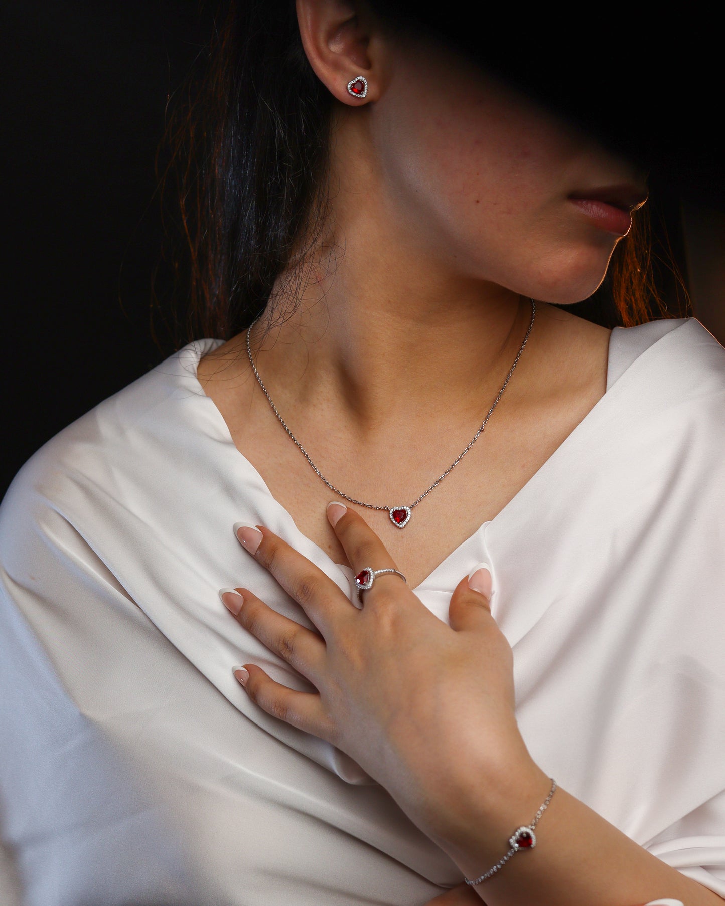 Ensemble Zeenah Cœur Rubis