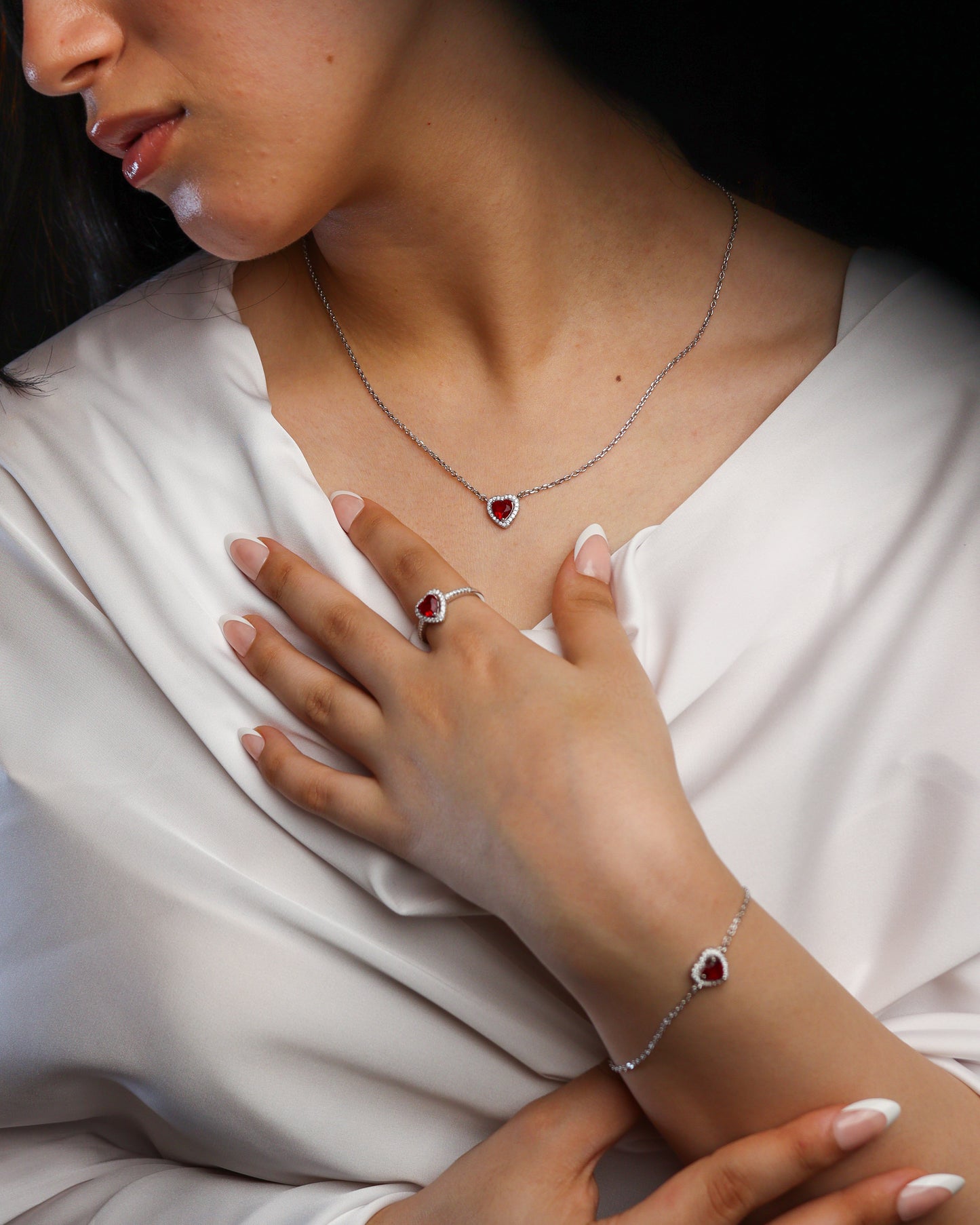 Ensemble Zeenah Cœur Rubis