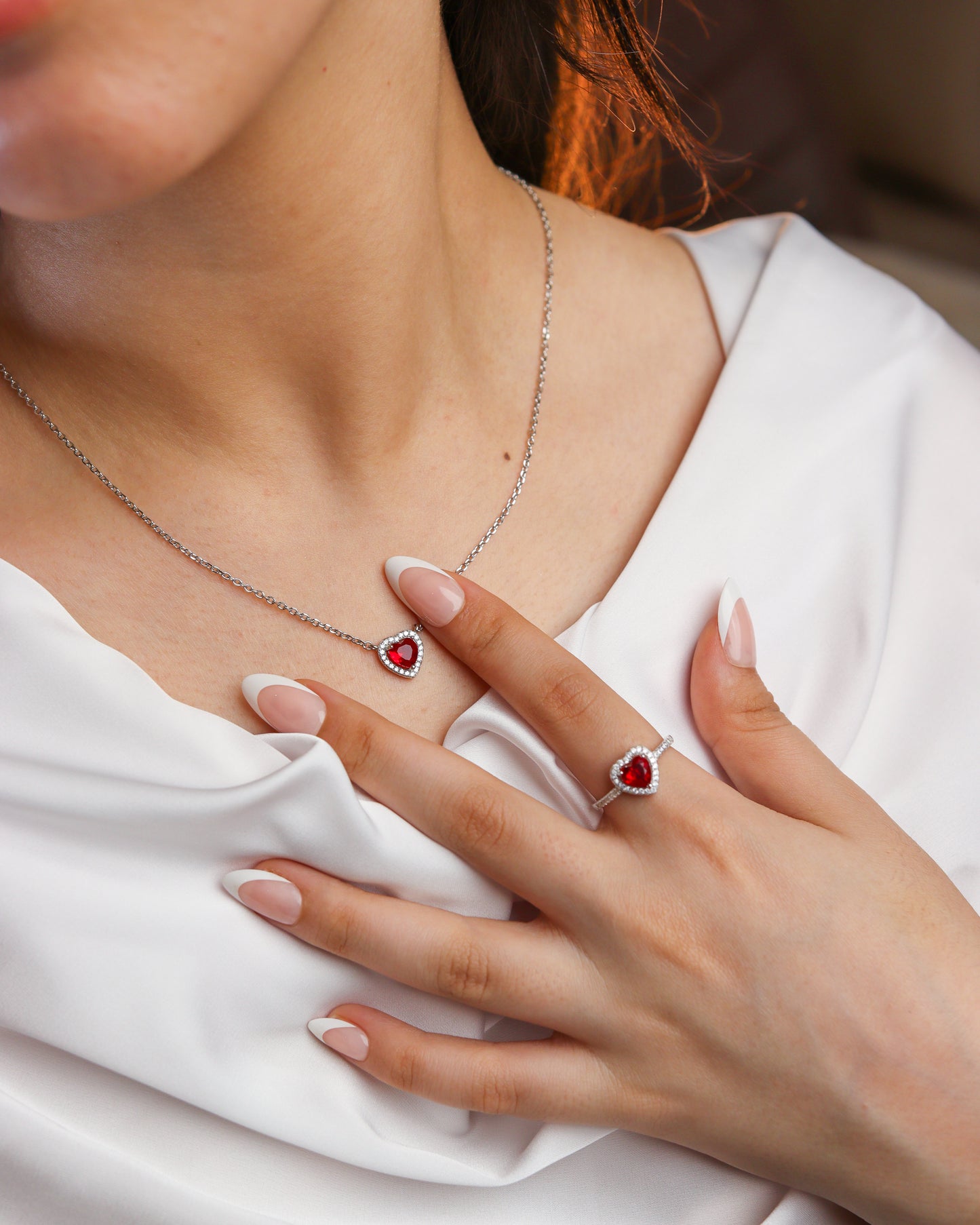 Ensemble Zeenah Cœur Rubis