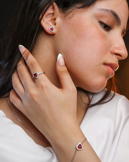 Ensemble Zeenah Cœur Rubis