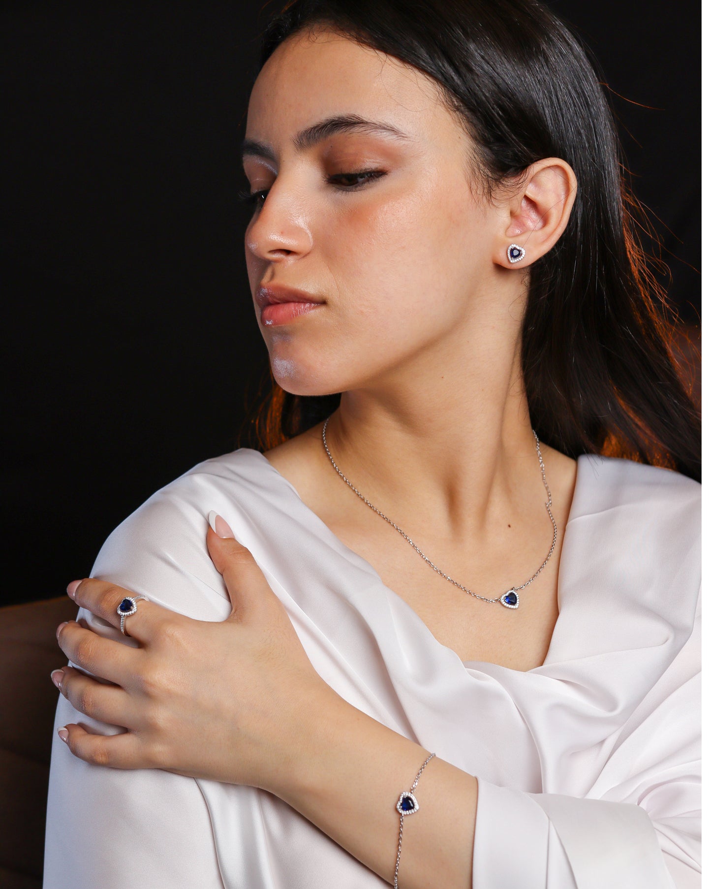 Ensemble Zeenah Cœur Saphir