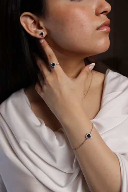 Ensemble Zeenah Cœur Saphir