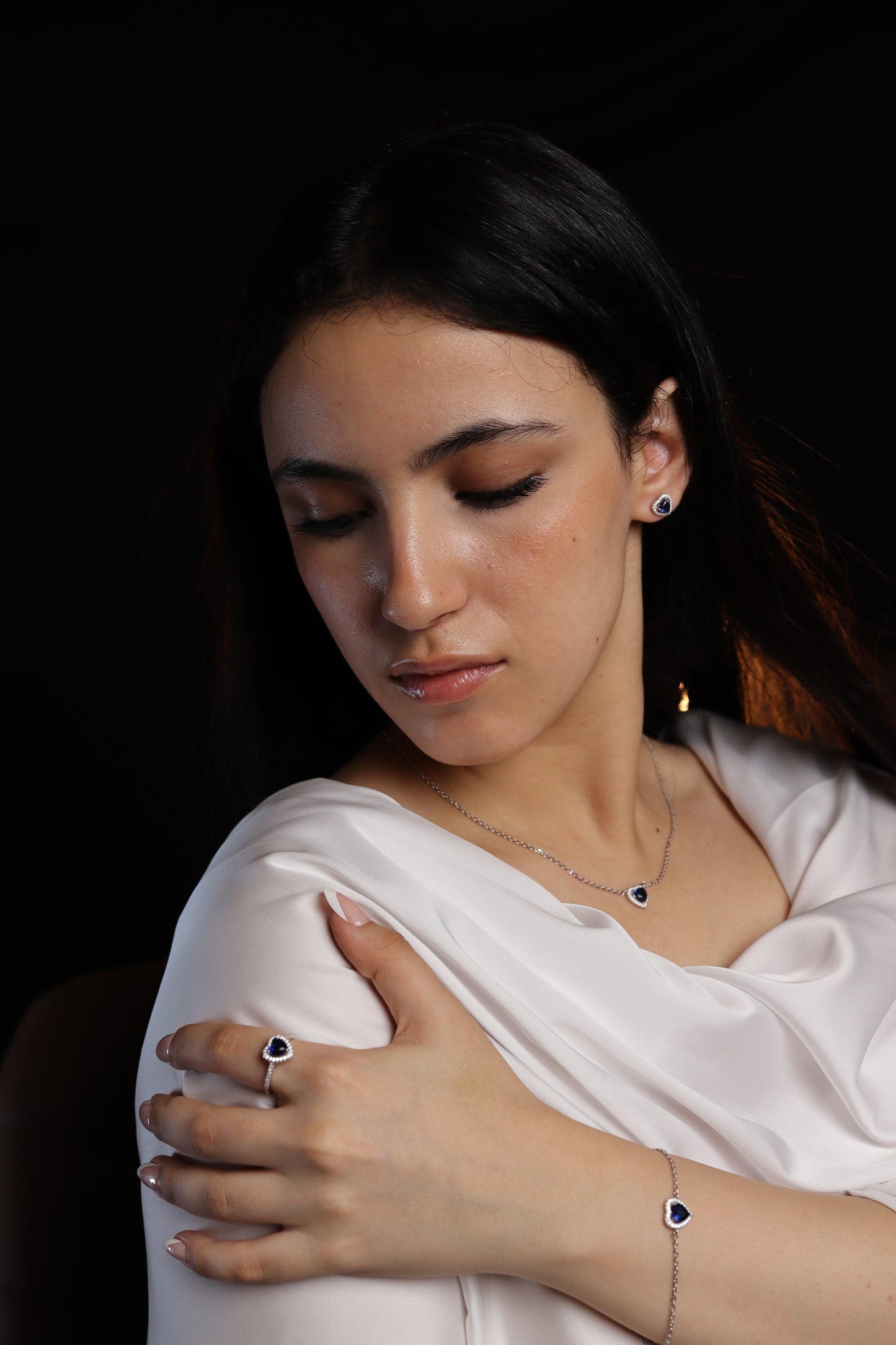 Ensemble Zeenah Cœur Saphir