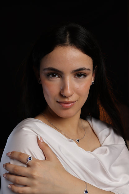 Ensemble Zeenah Cœur Saphir